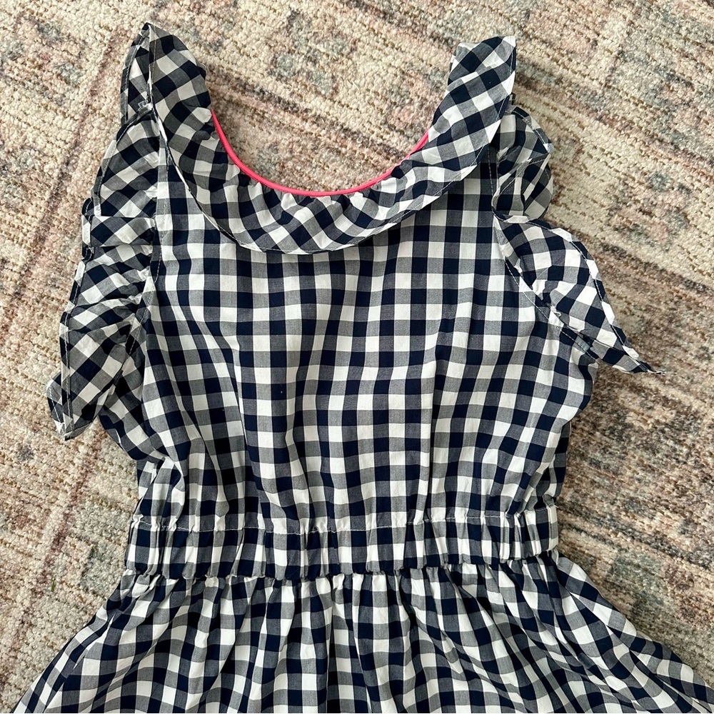 CREWCUTS gingham ruffle, highneck sundress